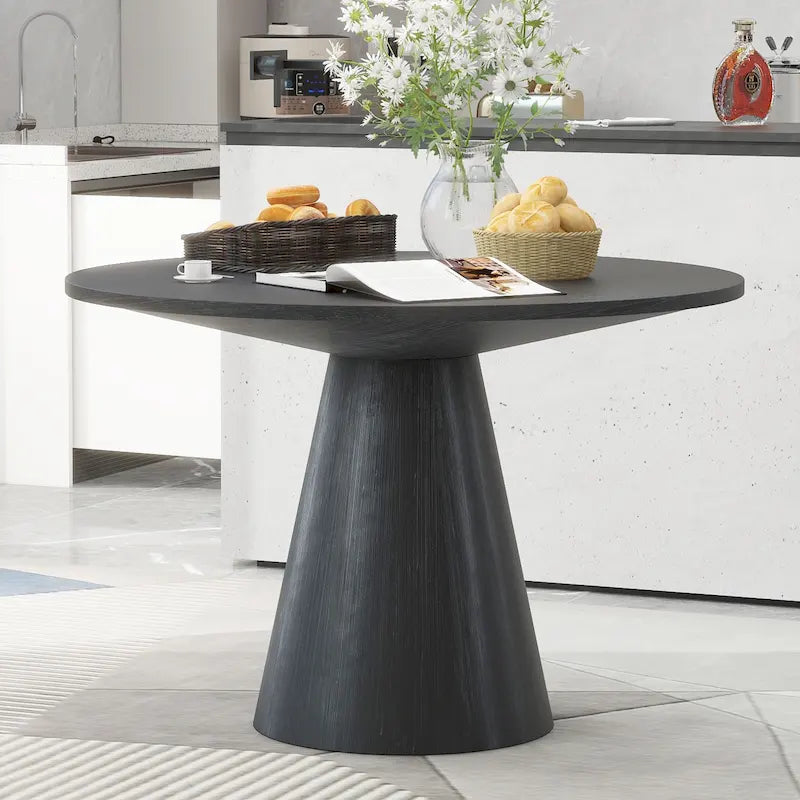 45-Inch Round Dining Table - Marble Top - Seats 4