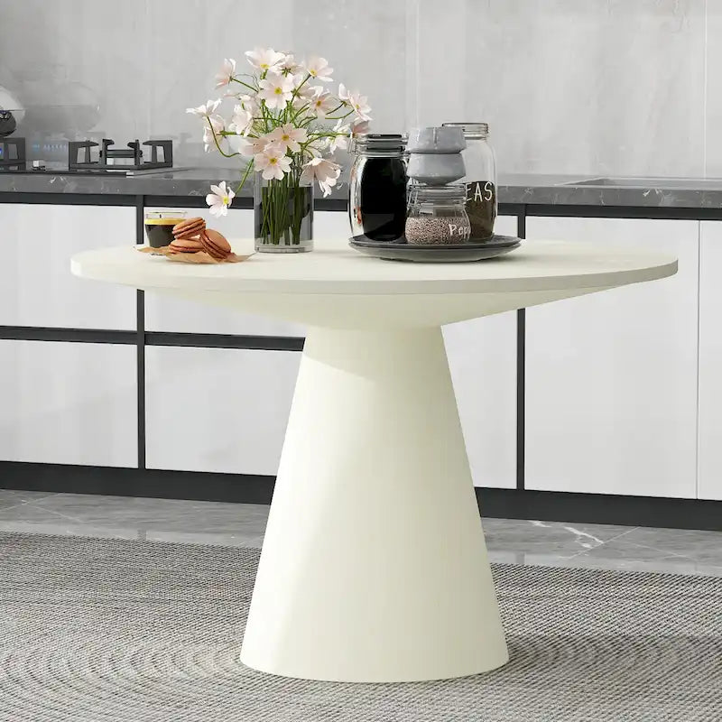 45-Inch Round Dining Table - Marble Top - Seats 4