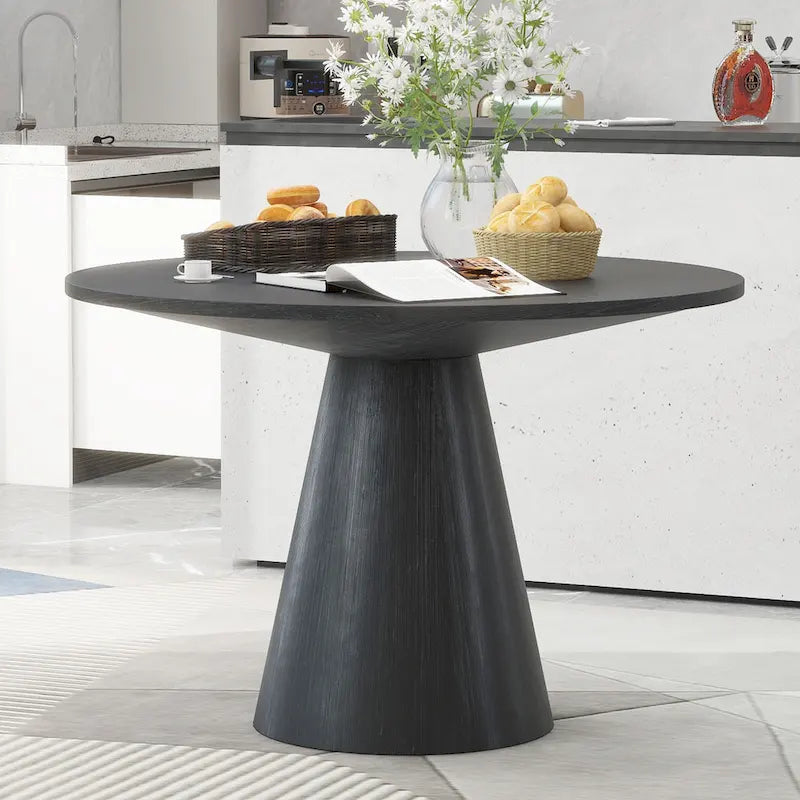 45-Inch Round Dining Table - Marble Top - Seats 4