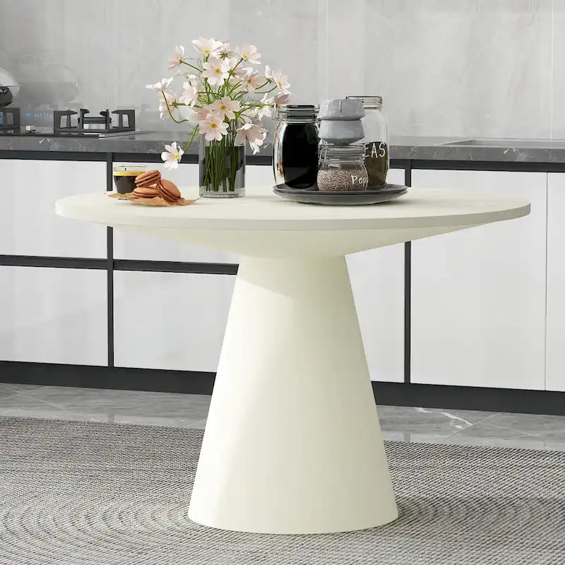 45-Inch Round Dining Table - Marble Top - Seats 4